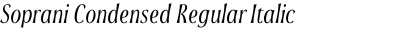 Soprani Condensed Regular Italic